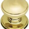Centre Door Knobs - 125mm - Polished Brass Finish