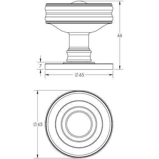 Burlington Bloomsbury Mortice Door Knob
