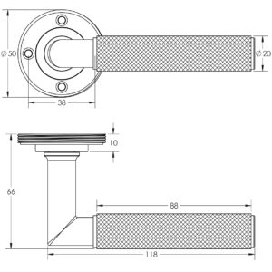 Burlington Piccadilly Knurled Door Handles