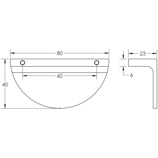 Burlington Half Moon Edge Pull Handle