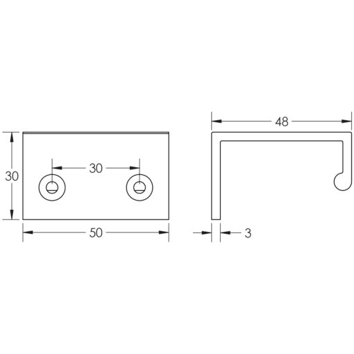 Burlington Curved Edge Pull Handle