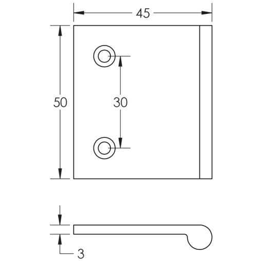 Burlington Flat Edge Pull Handle