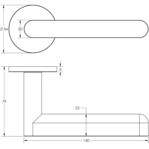 CR-101 Grade 316 Internal & External Door Handle