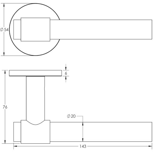 CR-103 Grade 316 Internal & External Door Handle