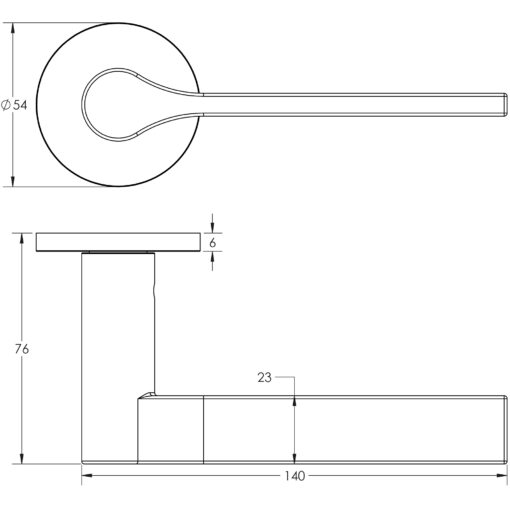 CR-105 Grade 316 Internal & External Door Handle