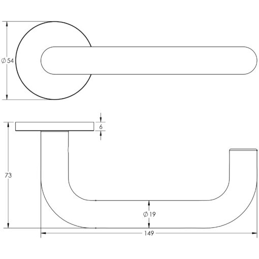 CR-106 Grade 316 Internal & External Door Handle