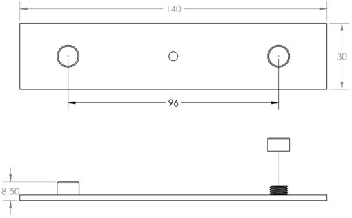 Fanshaw Backplate for Cupboard Knobs - Image 2