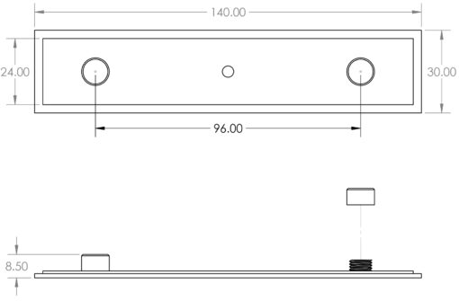 Rushton Backplate for Cupboard Knobs - Image 2