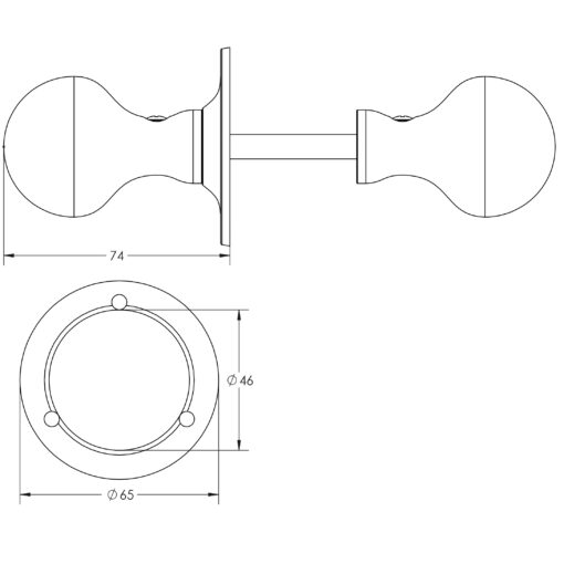 Burlington Berkeley Mortice Door Knob