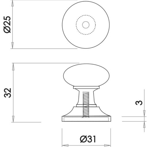 Round Cupboard Knob - Image 2