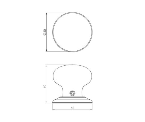 Jedo Porcelain Mortice Door Knobs