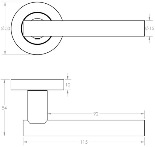 Petra Black Door Handles