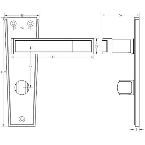Jedo Deco Suite Lever on Plate