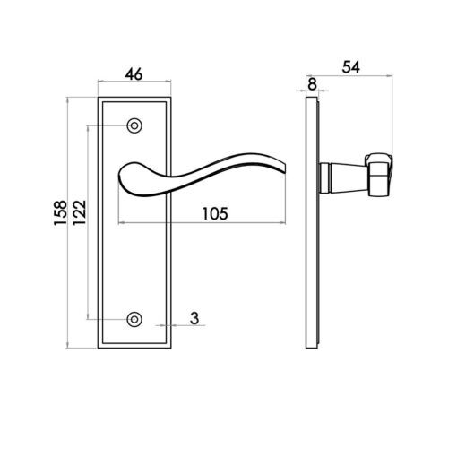 Jedo Ronda Suite Lever on Plate