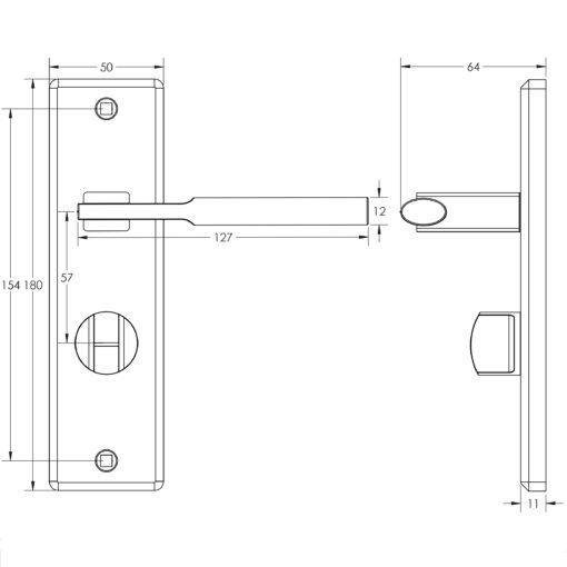 Jedo Delta Suite Lever on Plate