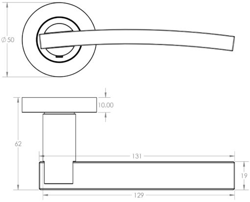 Jedo Dual Range Modena Door Handles