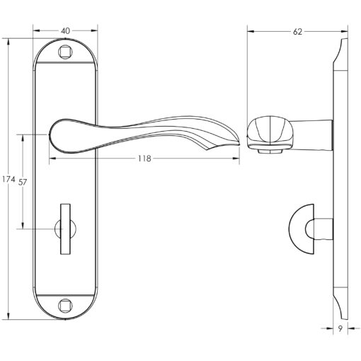 Jedo Broadway Suite Lever on Plate