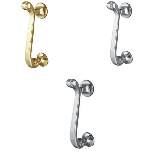 Scroll Door Knocker – 150mm – Satin Chrome Finish