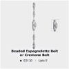 EB130SCP Beaded Espagnolette Bolt or Cremone Bolt