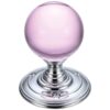 Polished Chrome / Pink Glass