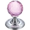 Polished Chrome / Pink Glass