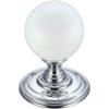 Glass Ball Mortice Knob - Frosted 55mm