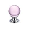 Polished Chrome / Pink Glass