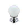 Polished Chrome / White Glass