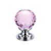 Polished Chrome / Pink Glass