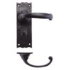 Traditional Lever on Bathroom Backplate - 6"
