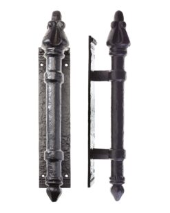 Round Pull Handle on Backplate 304mm x 63mm - 2.5mm