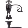 Scroll Lever on Fleur De Lys Backplate - 6" - Euro