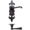Lever on Fleur de Lys Latch Backplate