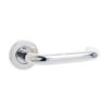 Orbit 19mm Door Handle on 8mm Sprung Rose Grade 304 Polished Stainless Steel