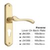 LB4035APB Lever on Back Plate Pavone