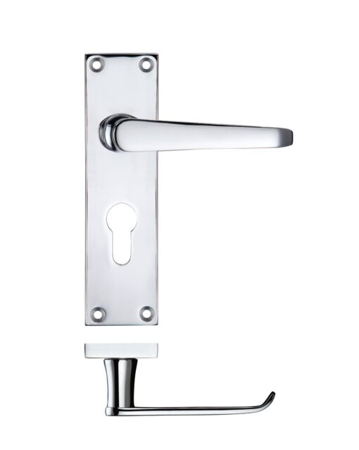 Project Victorian flat lever on euro backplate - 150 x 40mm