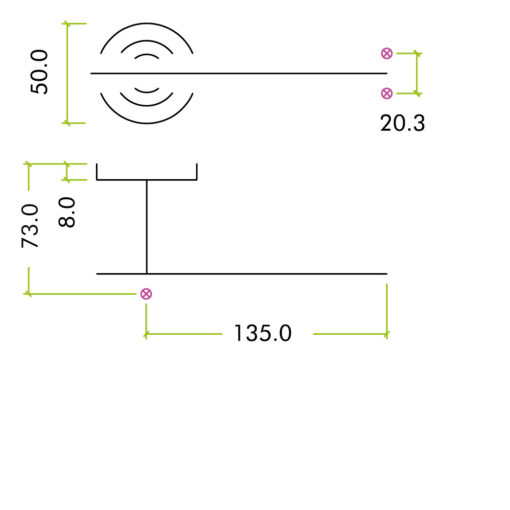 Orta Lever on Square Rose