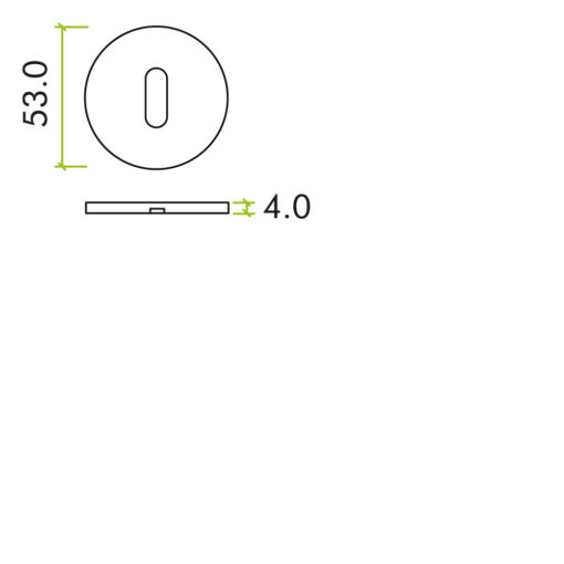 Standard Profile Escutcheon - Rosso Slim - 4mm