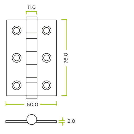Stainless Steel Door Hinge UKCA/CE
