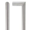 19mm Mitred Pull Handle - 600mm Centers - Grade 201 - Bolt Through Fixings
