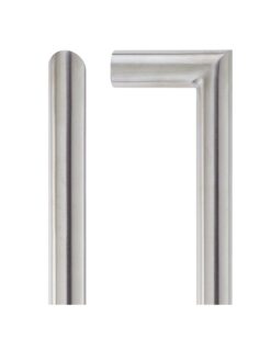 19mm Mitred Pull Handle - 600mm Centers - Grade 201 - Bolt Through Fixings