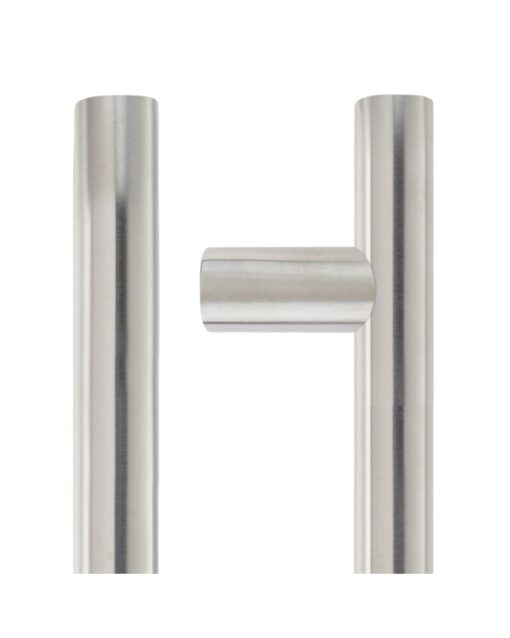 22mm Guardsman Pull Handle - 600mm Centers - Grade 304 - Bolt Through Fixings