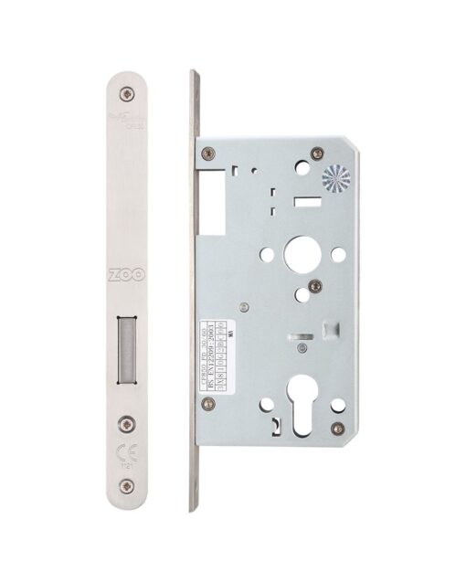 Din euro deadlock - backset 60mm - radius - single throw