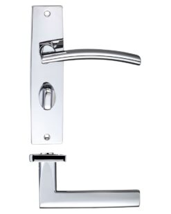 Amalfi lever on bathroom backplate