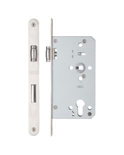 Roller din euro sashlock - 72mm c/c - backset 60mm - radius