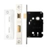 3 Lever Sashlock 2.5" - 57mm c/c - Keyed Alike with 32L - 57mm Centres, Square, Satin Stainless Steel Finish