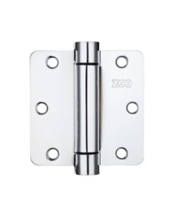 Spring Hinge Plus Slave Pack - Radius - 3.5"x3.5"x2.5 - Polished Chrome (Contains 2 Spring and 1 Unsprung Hinge)