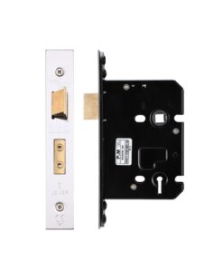 3 Lever Sash Lock - 76mm C/W Stainless Steel Forend and Strike - Keyed Alike