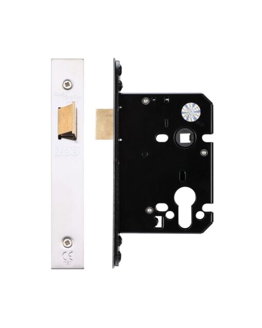 Upright Latch - 76mm C/W PVD Forend and Strike