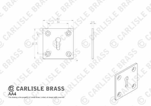 Square Escutcheon - Image 2